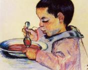 阿曼 吉约曼 : Child Eating Soup